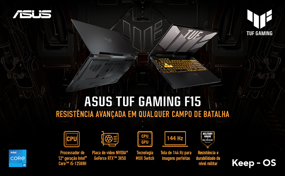 Notebook ASUS TUF Gaming F15: Poder e Desempenho para Gamers
