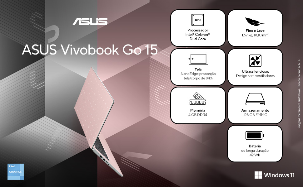 Notebook ASUS Vivobook GO 15: Desempenho e Estilo